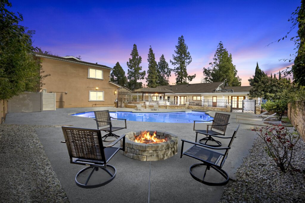 Outdoor relaxation space featured in facility tour