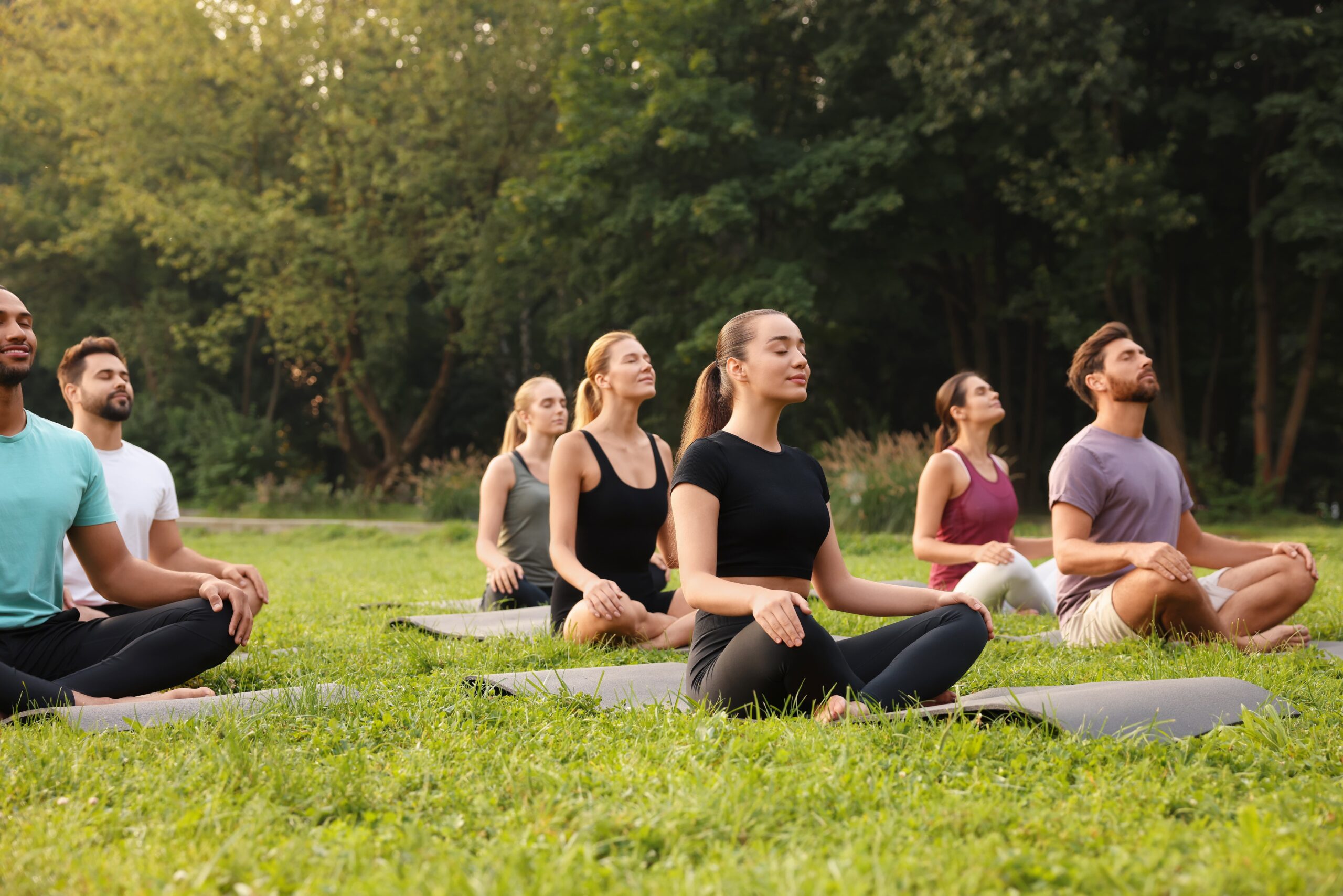 Stress relief activities shown through meditation in recovery